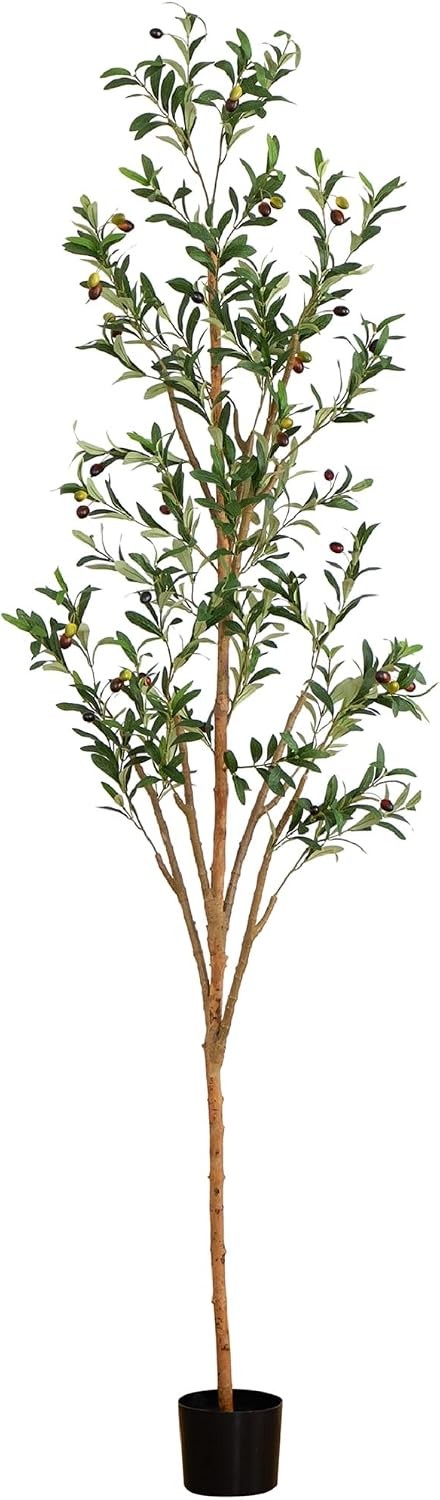 Olive Tree Artificial Indoor 7FT Tall Silk Faux Olive Tree for Home and Office