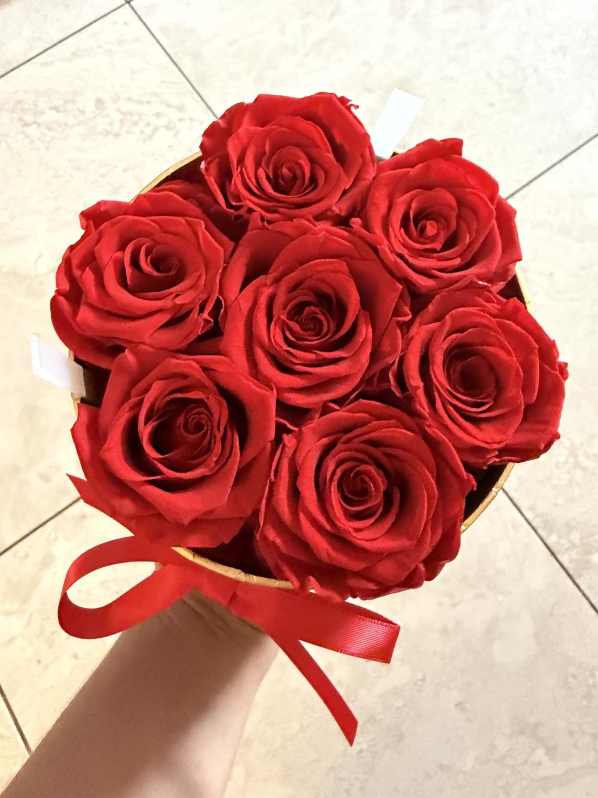 7 Preserved Roses in Box – Real Forever Eternal Flowers Gift for Her Mom Valenti