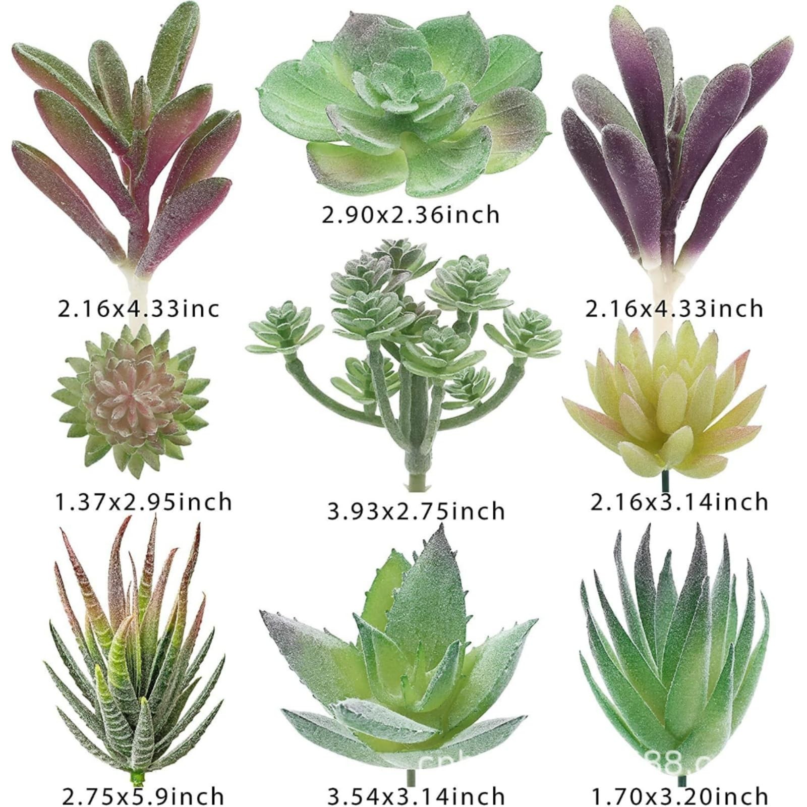 18 Pack Artificial Succulent Plants Realistic Unpotted Faux Style B18 DIY