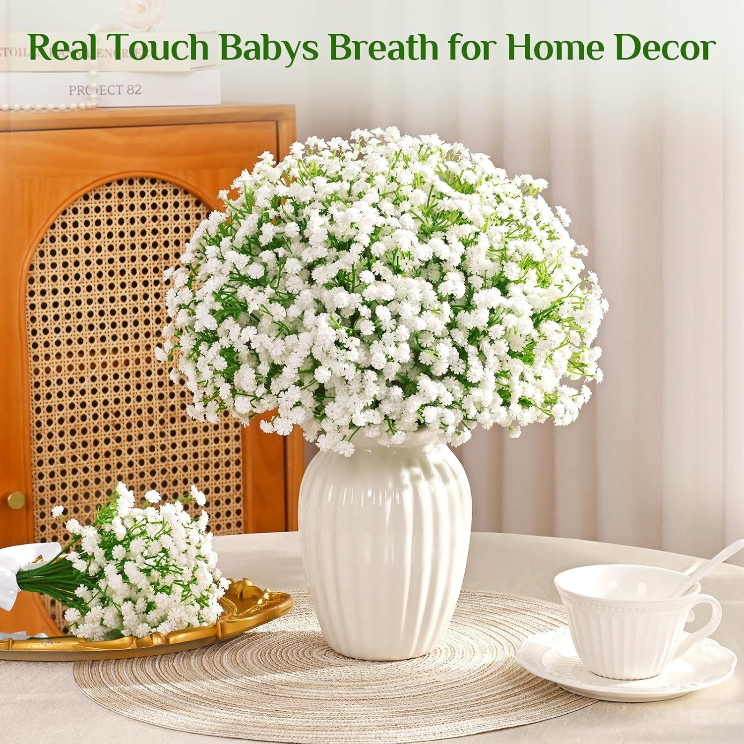 36Pcs Fake Gypsophila Plant Artificial Pink White Baby Breath Flowers Decoration