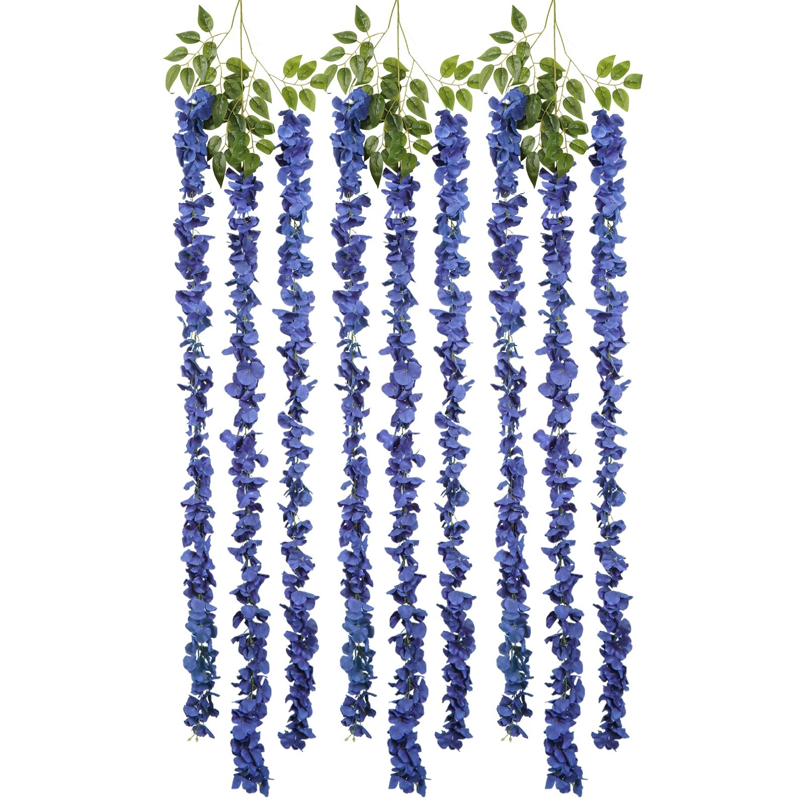 Royal Blue Wisteria Hanging Flowers Garland 6.4FT Wisteria Garland Hanging Fl…