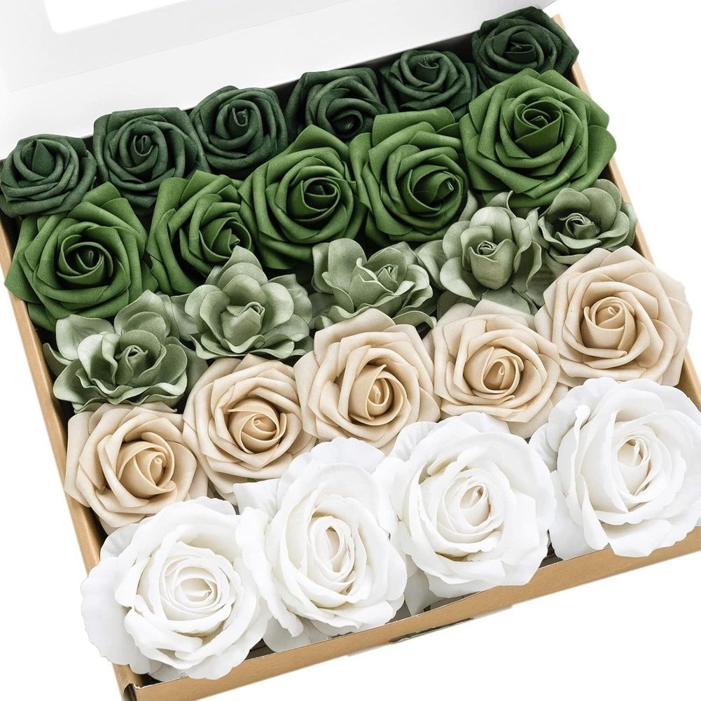 Silk Flower Bouquet for Wedding DIY Craft Bridal Proposal Home Decoration