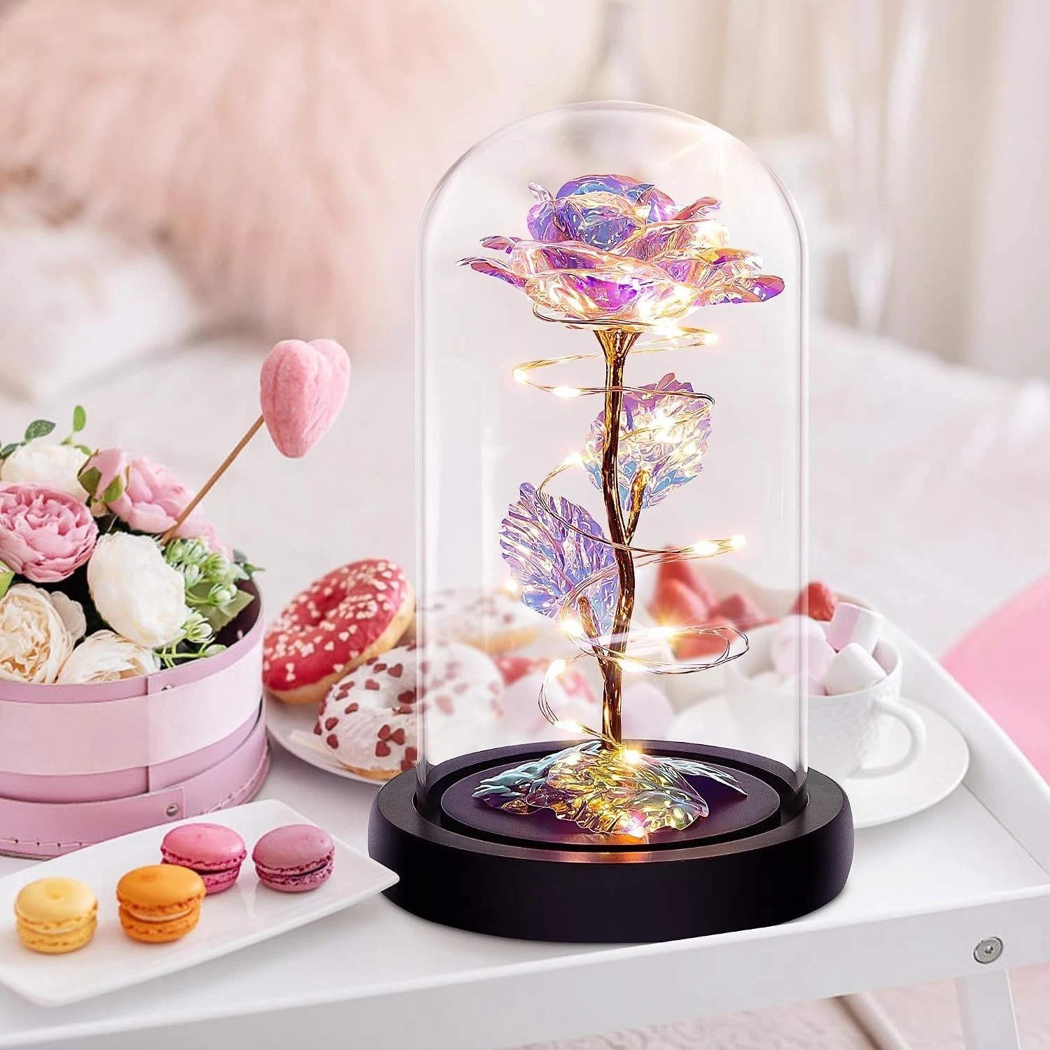 Enchanting Glass Dome Rose with LED Light – Perfect Gift for All Occasions