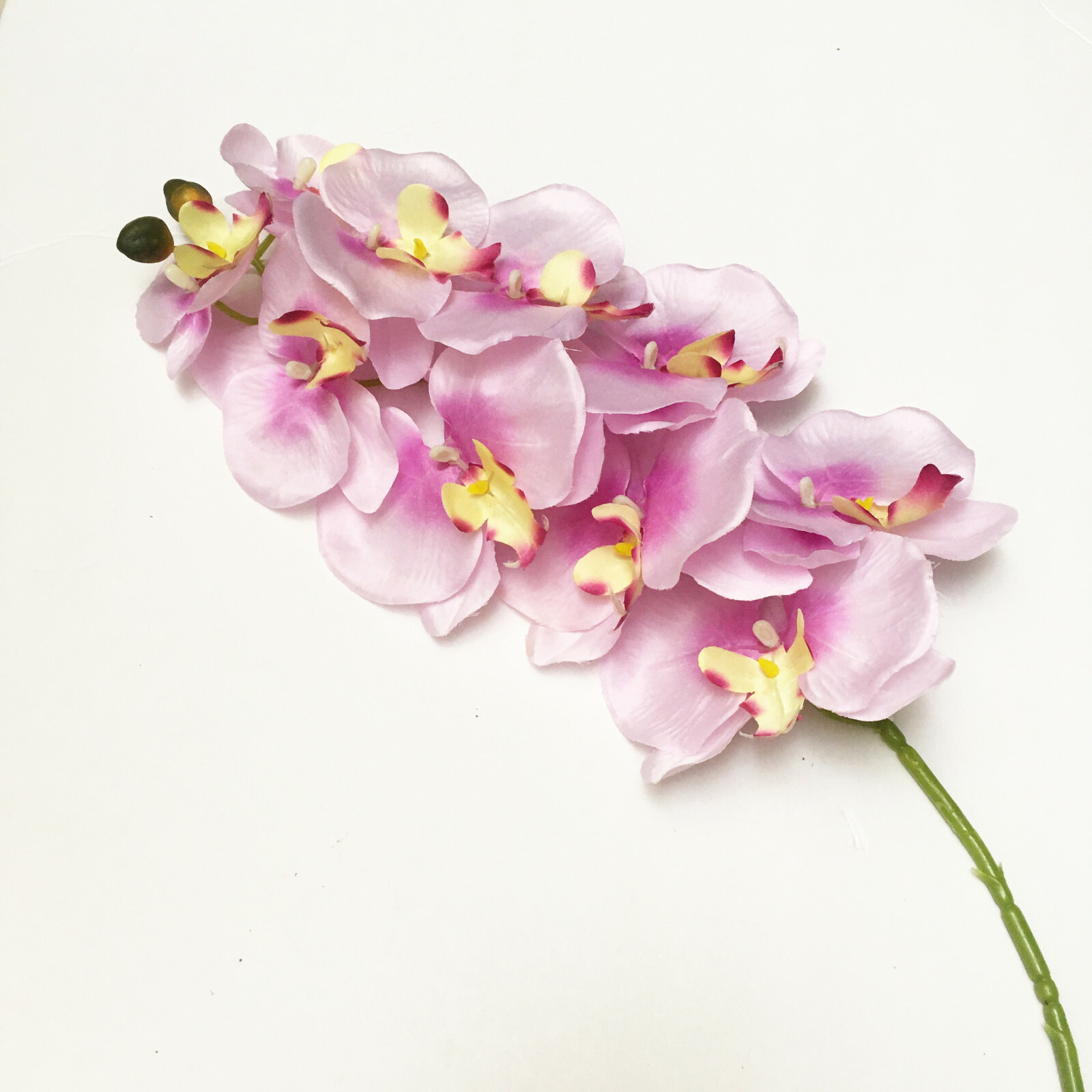 6 PCS Light PINK Orchid Phalaenopsis Artificial Realistic Silk Flowers 36 in