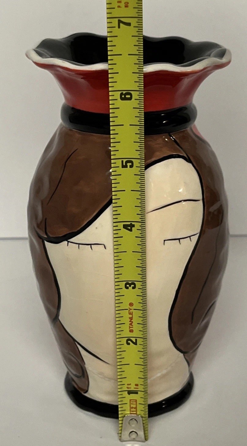 Always & Forever Ceramic Vase Lady Fave Art Vase Red Hearts Romantic Decor