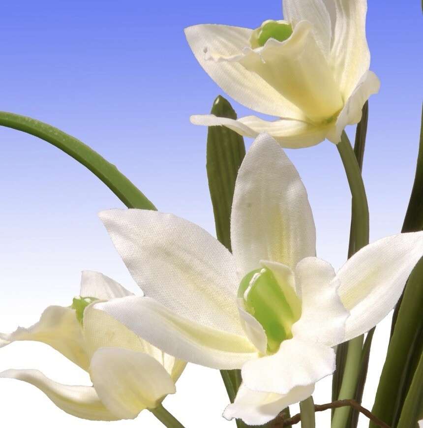 National Tree Company Faux Yellow Orchid Flowers