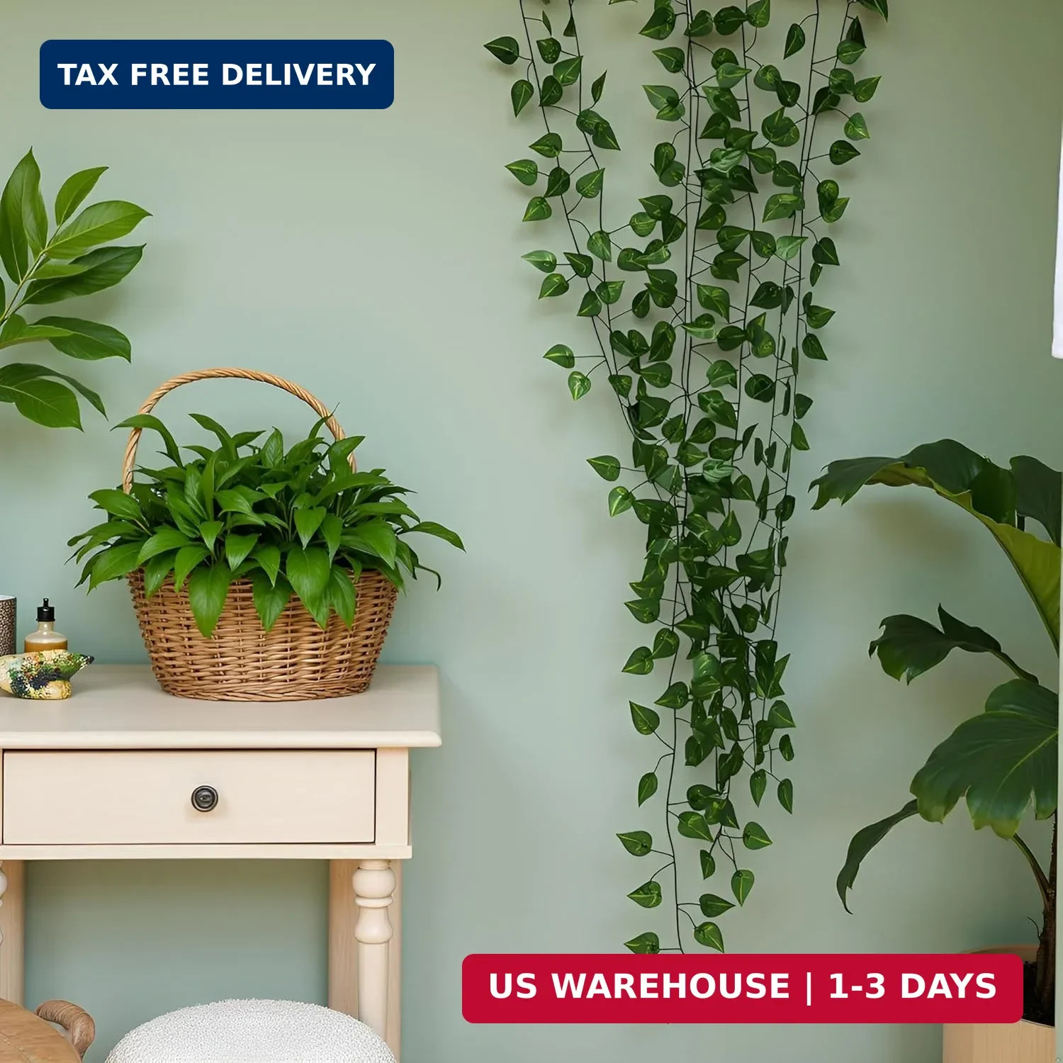 270 Feet 36 Pack Fake Greenery Hanging Garland, Artificial Ivy Leaf Plants, Vine