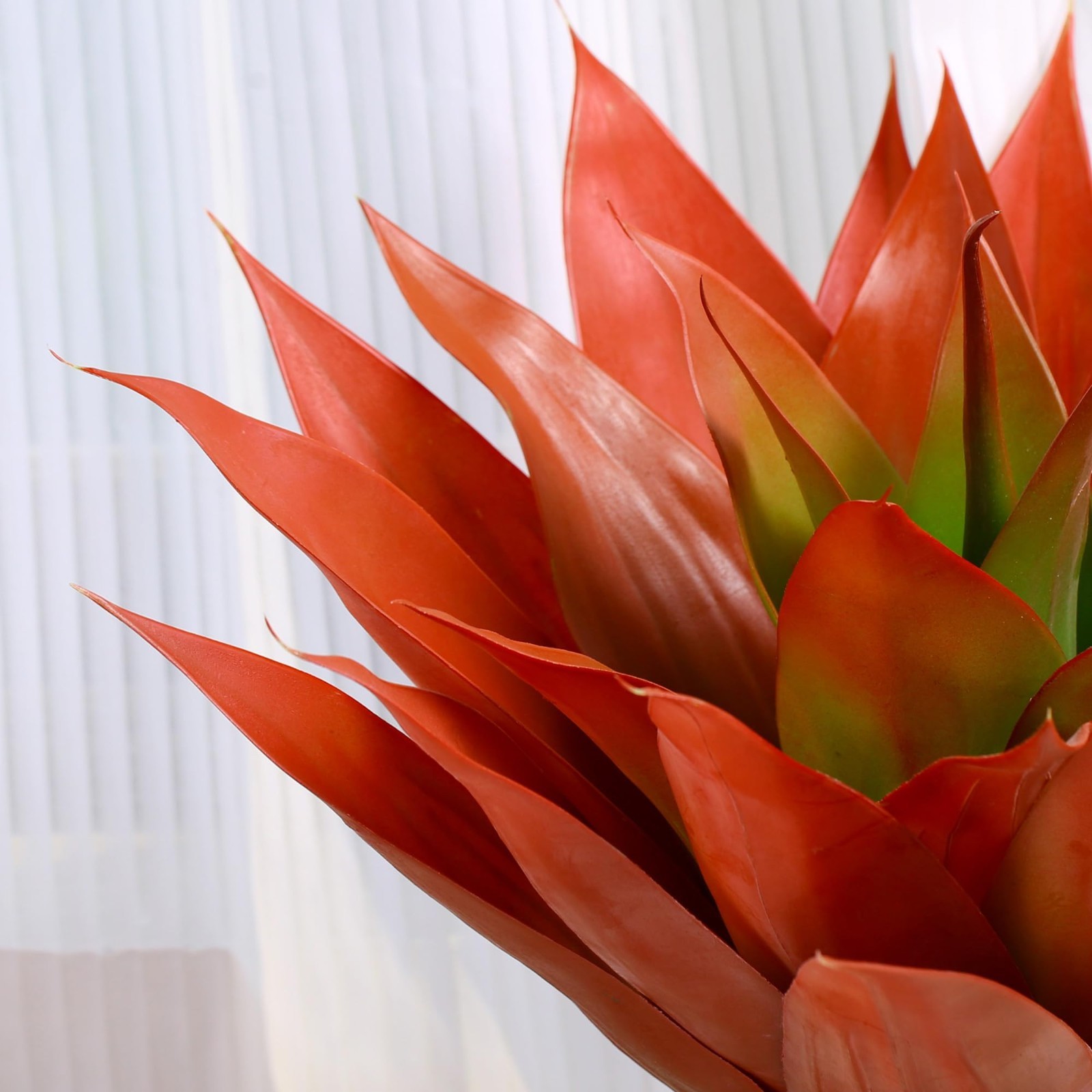 2 Large Artificial Agave Succulent Stems 20″ Red Green Unpotted Decor Landscape