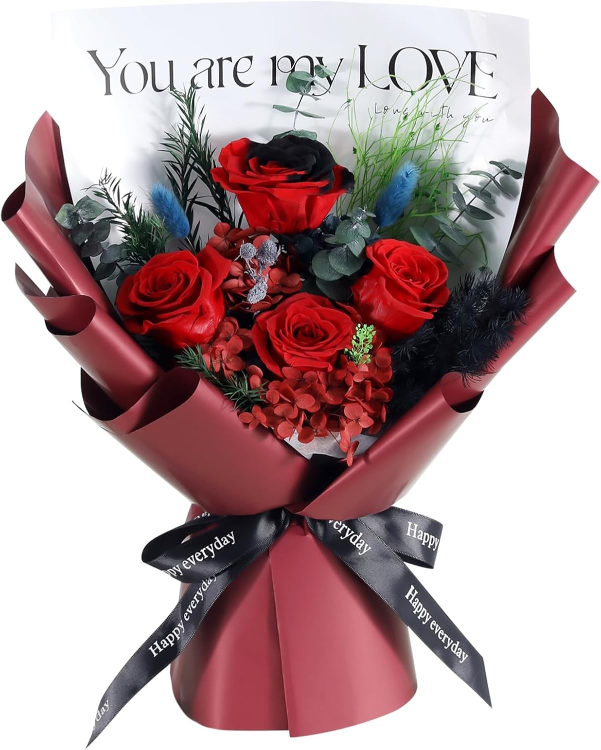 Preserved Flowers BouquetFlowers for Delivery Natural Long Lasting Red Roses
