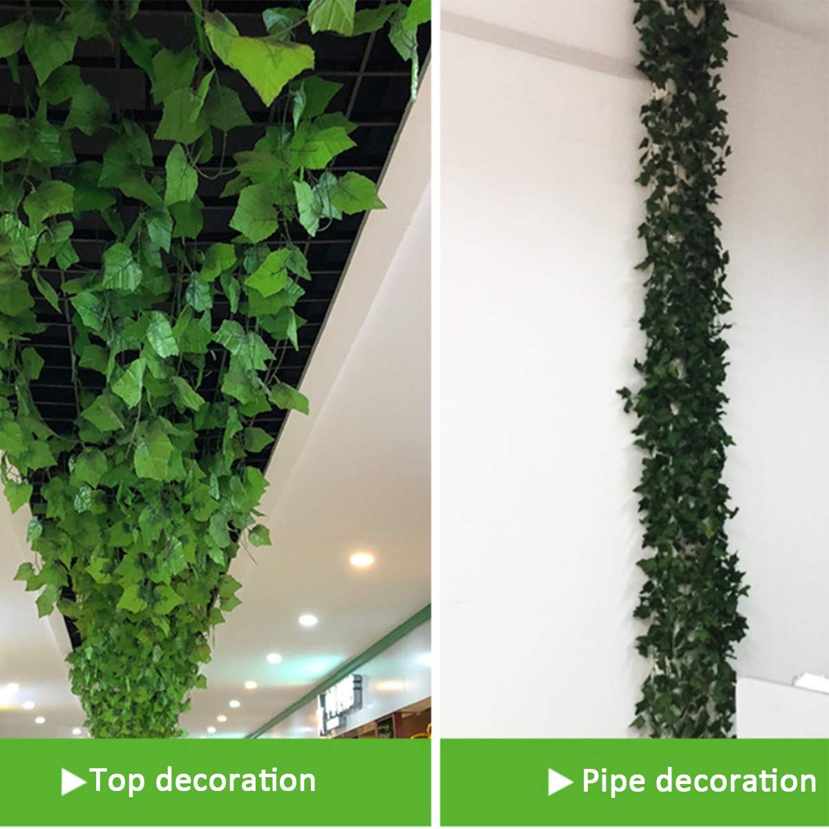 Epipremnum Aureum Leaves, Green Vines Fake Plant Vine Leaves, Hanging Fake Vi…