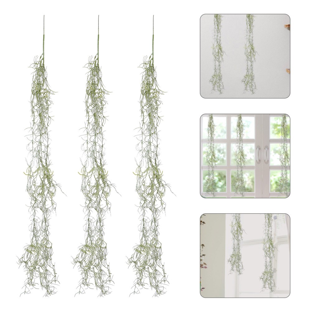 6 Pcs Artificial Vine Decoration Faux Living Wall Moss Decorative Hanging