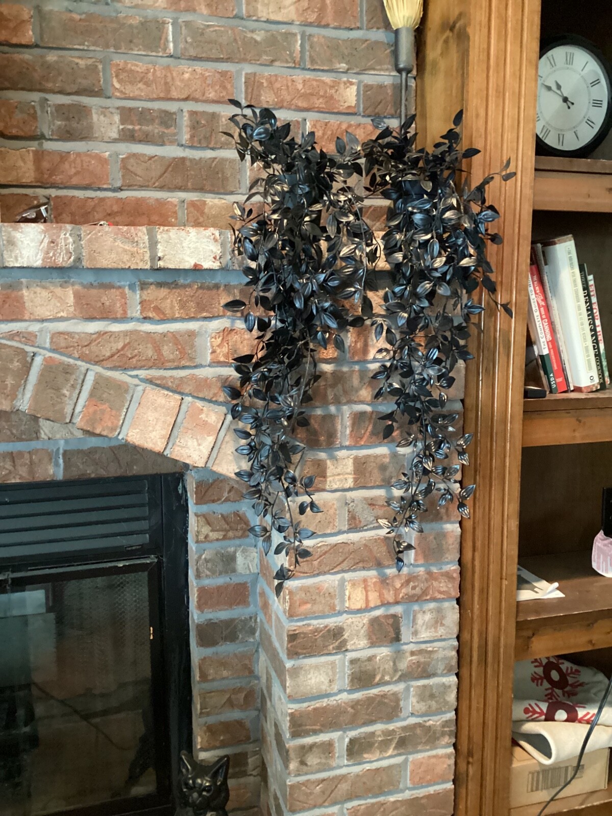 X2 Ikea KUSTFYR Black Artificial Potted Plants Halloween 27″ 405.923.64