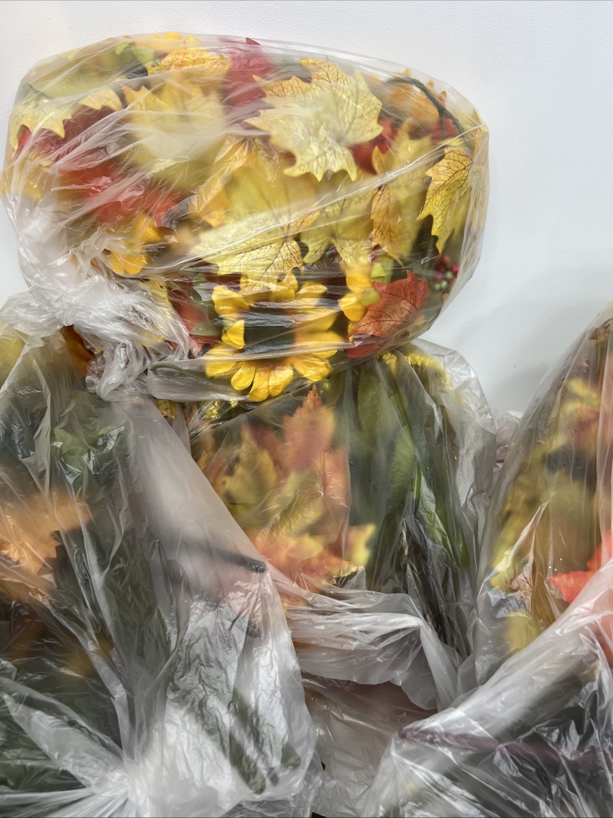 Fall Leaves And Flower Craft Stems- 5 Bags Full
