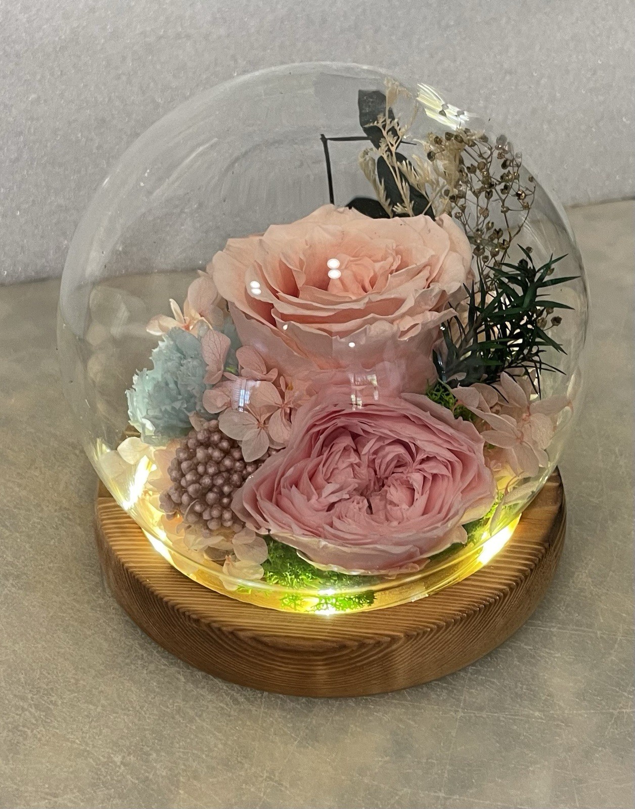 Preserved Roses Real Flowers in Glass Gifts for Women,Mom,Girlfriend,Grandma,…