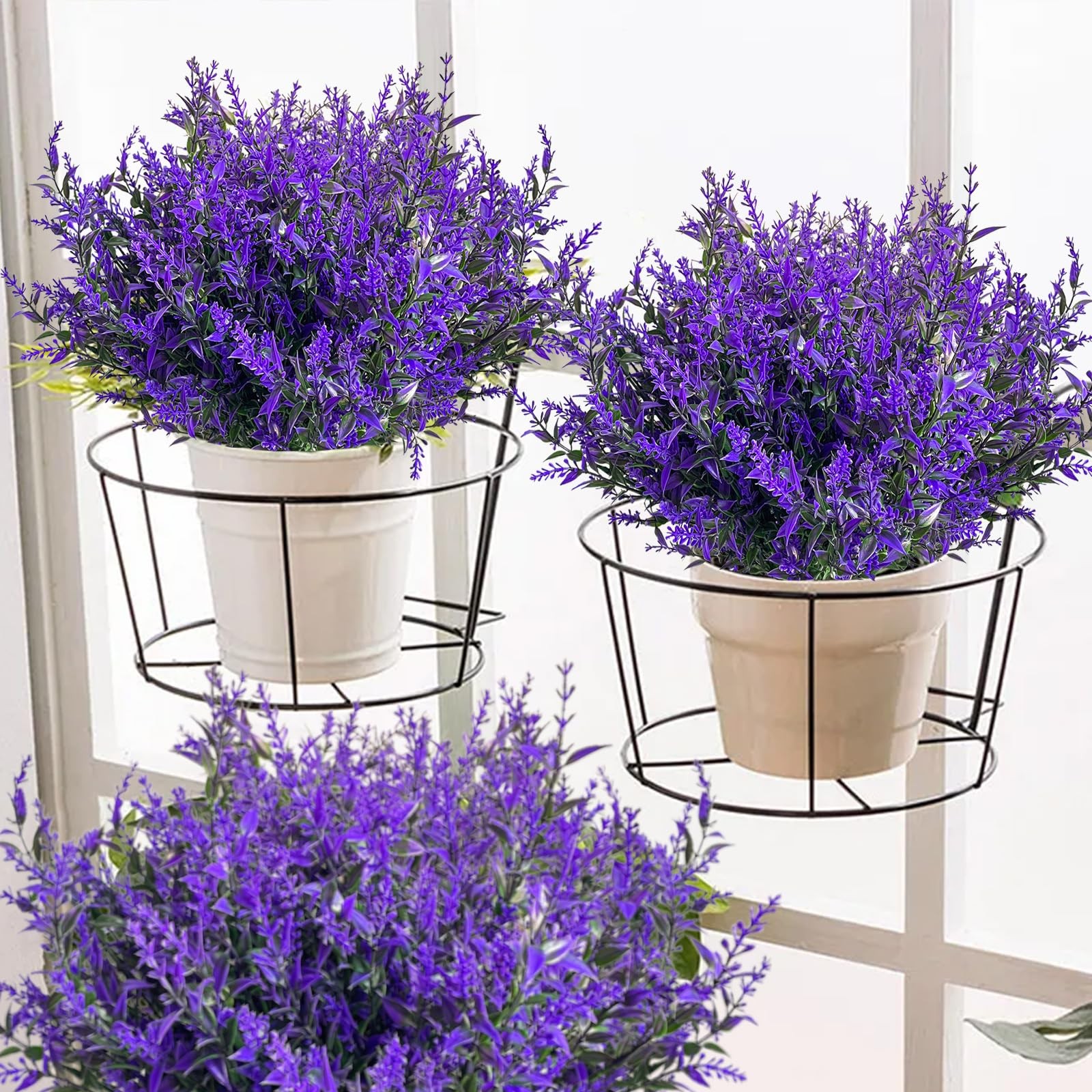 Artificial Lavender Flowers 10 Bundles Fake Outdoor Flowers UV Resistant No F…
