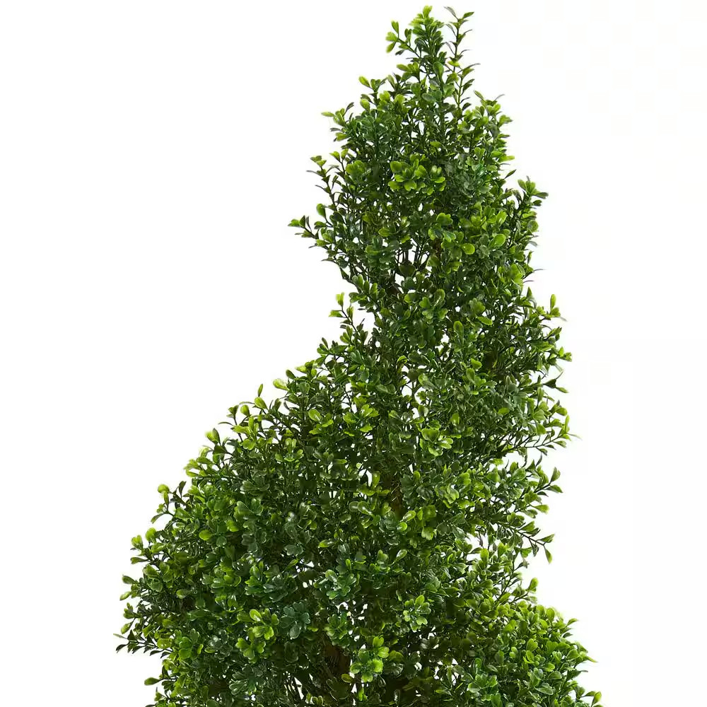4 Ft. UV Resistant Indoor/Outdoor Spiral Boxwood Artificial Tree