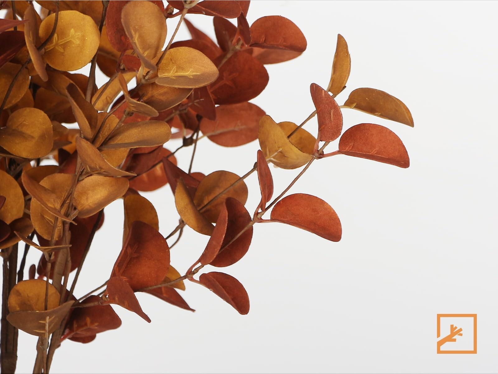 ZIFTY 6 PCS 26.7″ Fall Stems Faux Eucalyptus for Fall Decor Yellow and Brown …