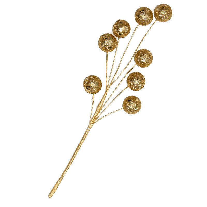 Set of 12 Gold Glittered Disco Ball 9-1/2″ Tall Floral Picks