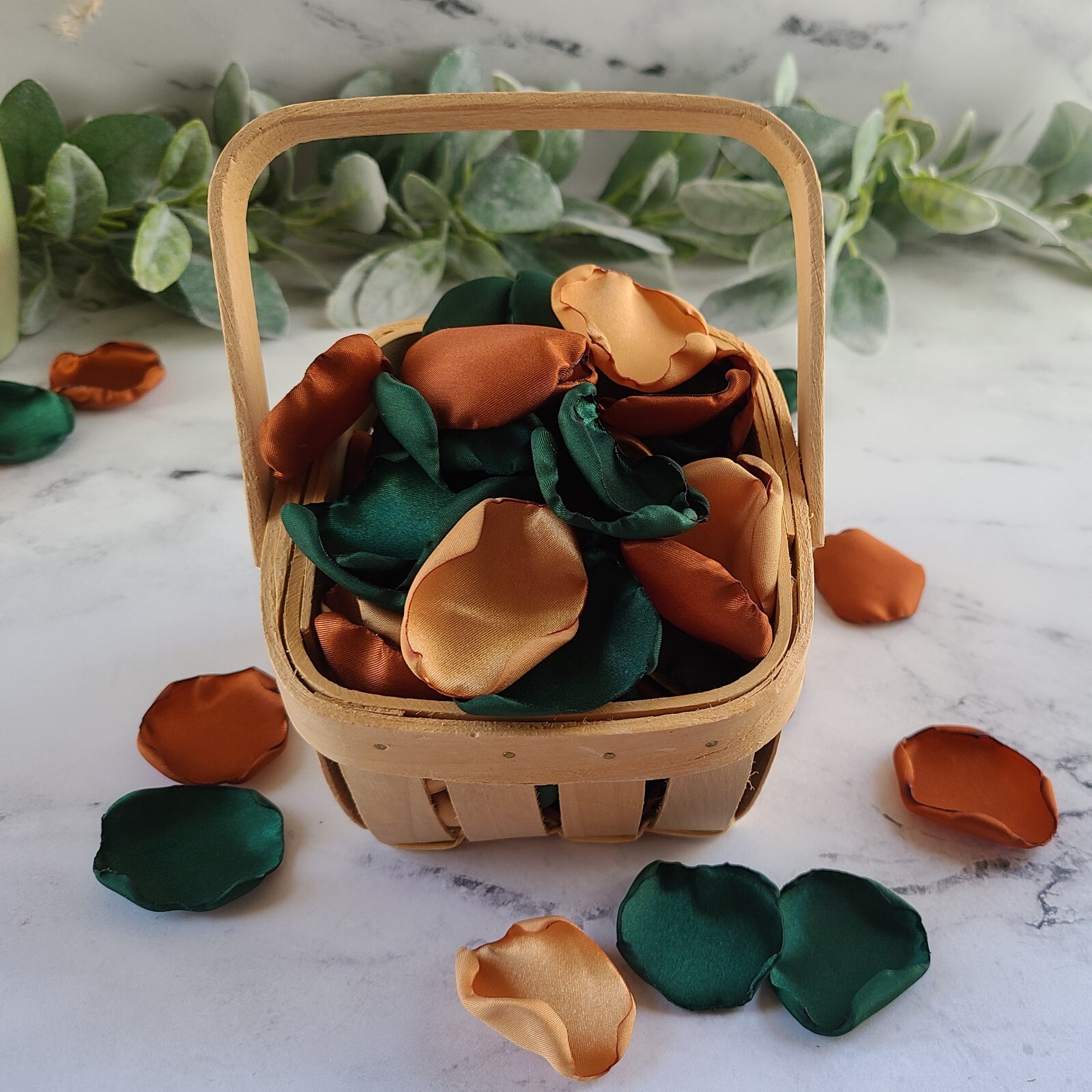 Emerald Rose Petals Terracotta Fall Wedding Decor Centerpiece Proposal Props