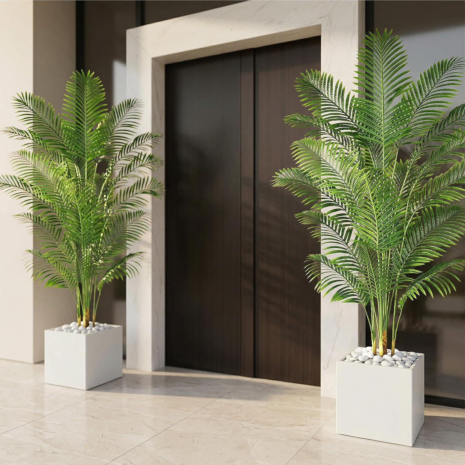 6FT Artificial Areca Palm Tree Faux Indoor Plant 18 Leaves Home Office Decor Pot