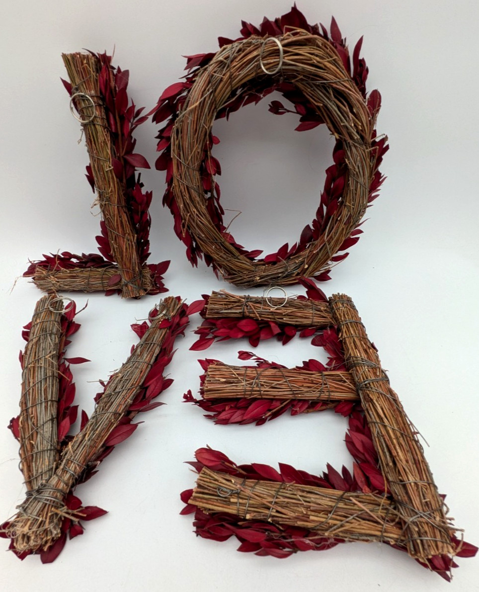 Preserved Myrtle Branches Letters Of Love Hooks To Hang Wall Decor
