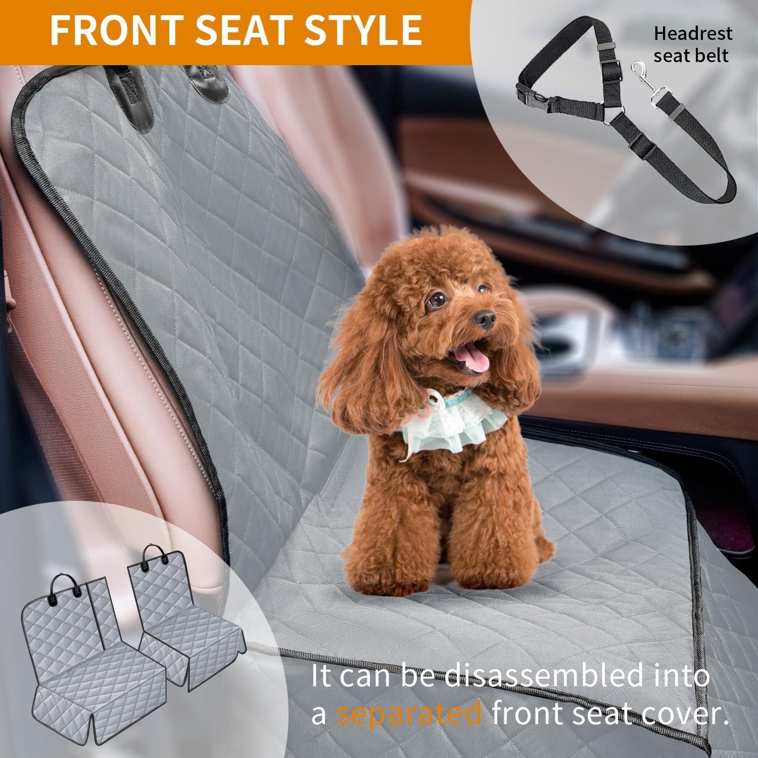 Waterproof Dog Car Seat Cover – Heavy-Duty Protector for SUVs, Trucks & Sedans