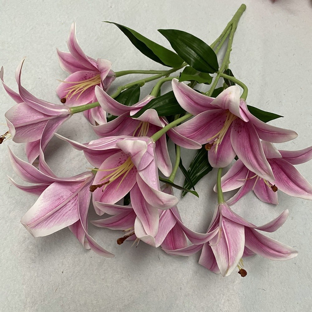 for real Touch Artificial for lily Flowers for Wedding Decor Photography 59cm