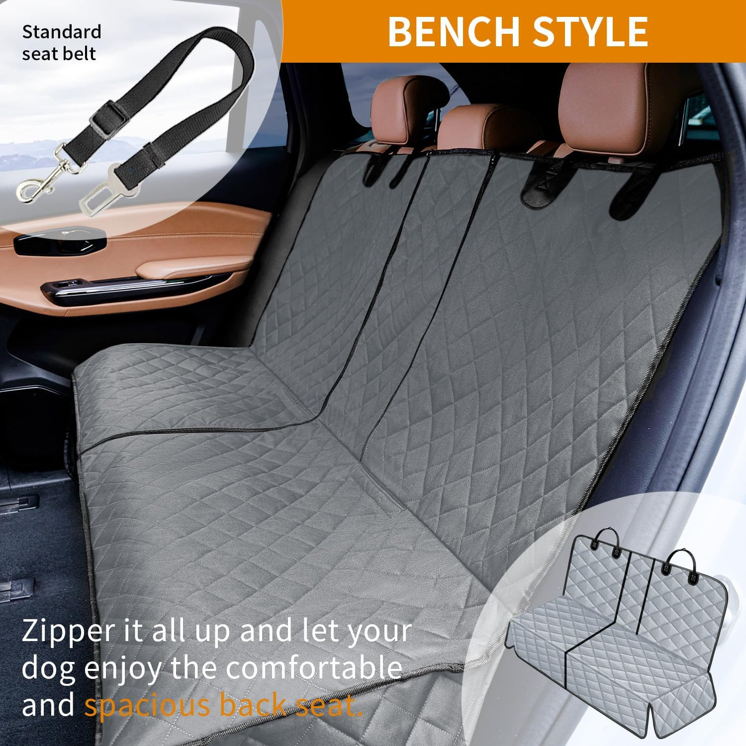 Waterproof Dog Car Seat Cover – Heavy-Duty Protector for SUVs, Trucks & Sedans