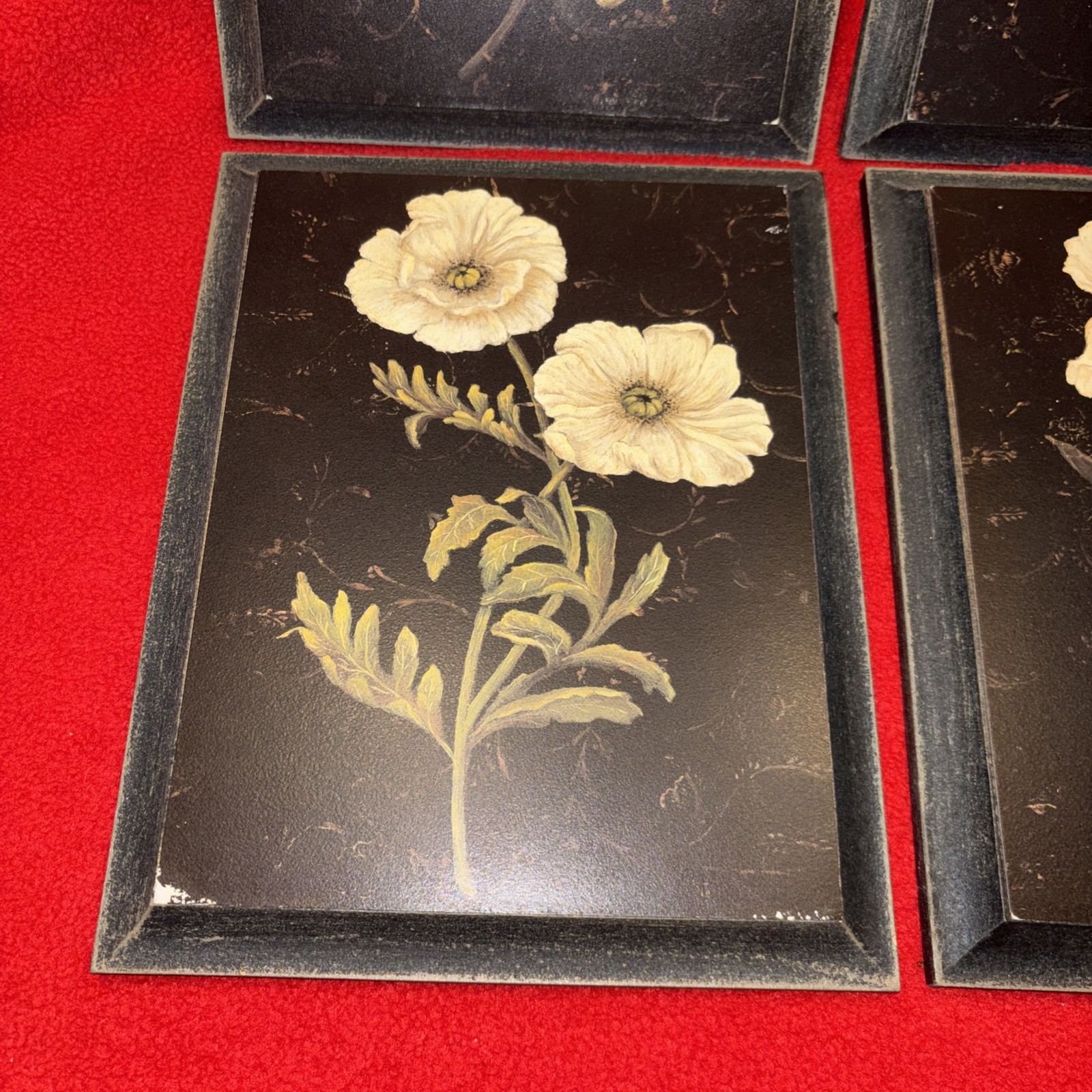 4 Piece Wall Art 17″ Floral Designs By Regina Andrews