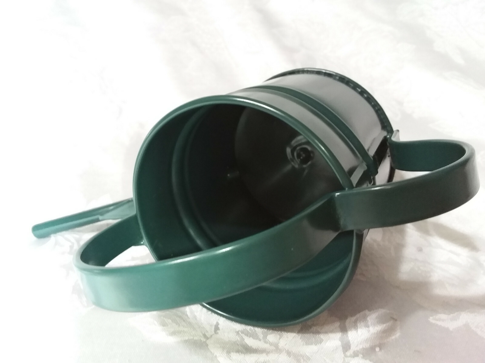 Home Interiors Hunter Green “Watering Time” Mini-Planter/ Metal Watering Can/NIB