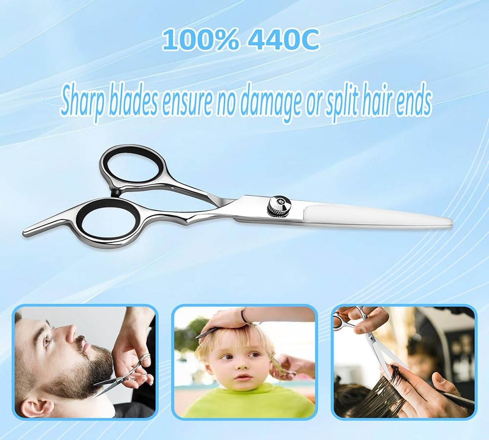 Hair Cutting Scissors, Professional Scissors Razor, 6.69, Silver