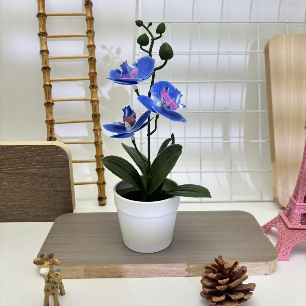 Artificial Butterfly Orchid Bonsai with Lifelike Texture for Home Office Decor