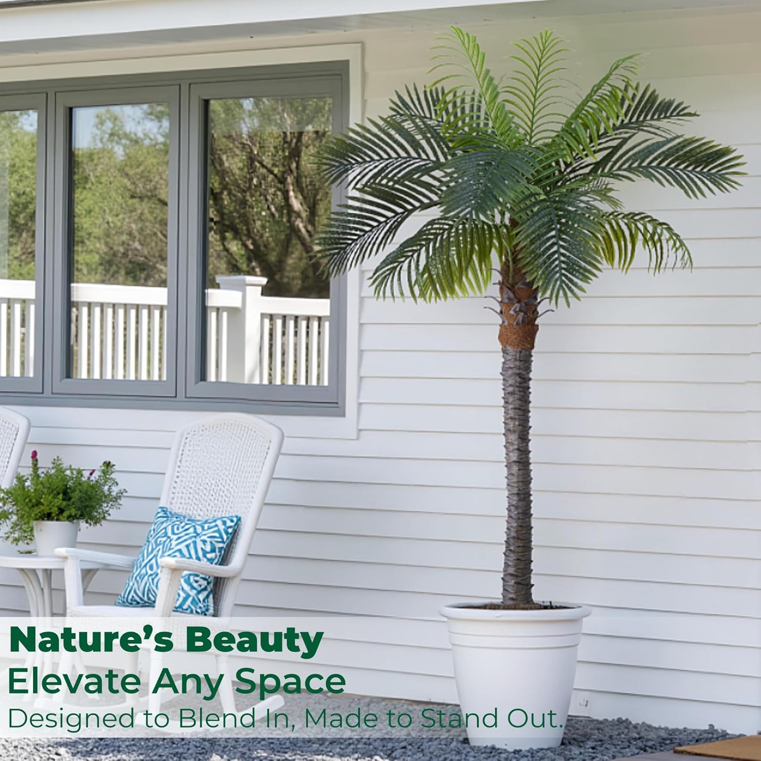 6FT Faux Coconut Palm Tree – Tropical Indoor/Outdoor Decor for Home & Garden