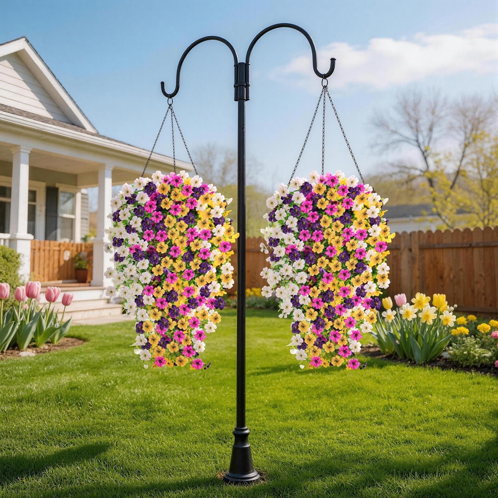 UV Resistant Artificial Hanging Flowers 6 Piece Set