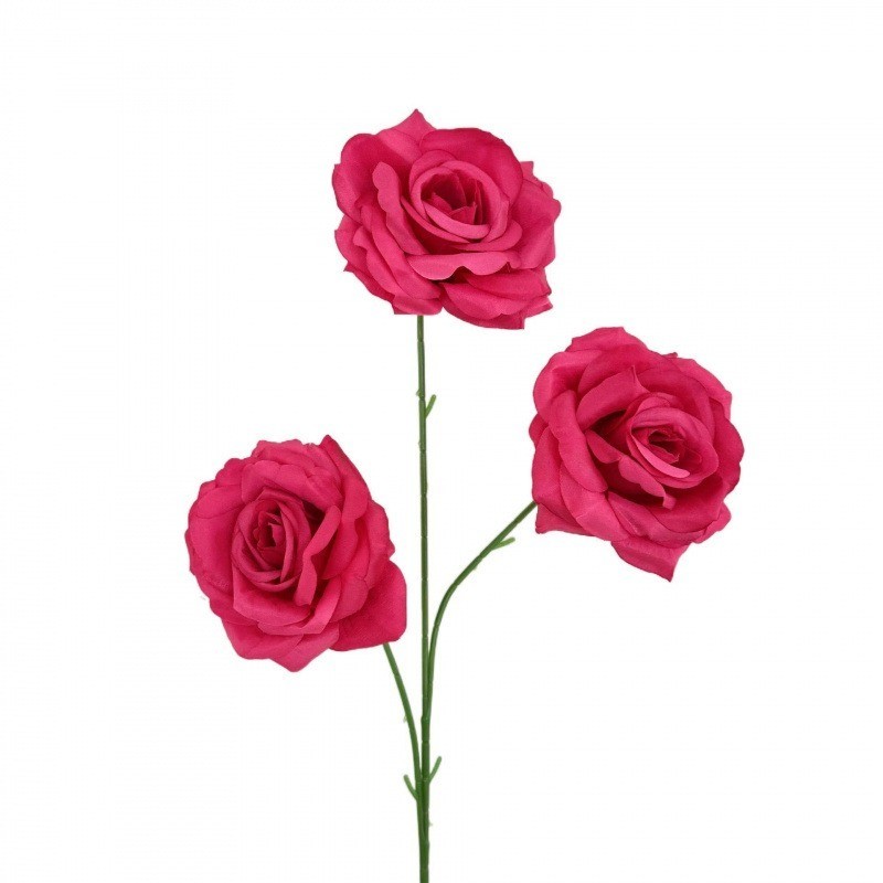 6Pcs Silk Artificial Roses Faux Flowers Pink Blue Purple for Wedding Home Decor