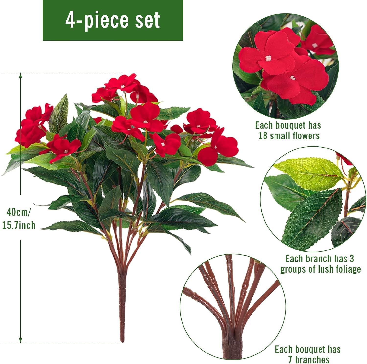 All-Season Artificial Impatiens Bouquet