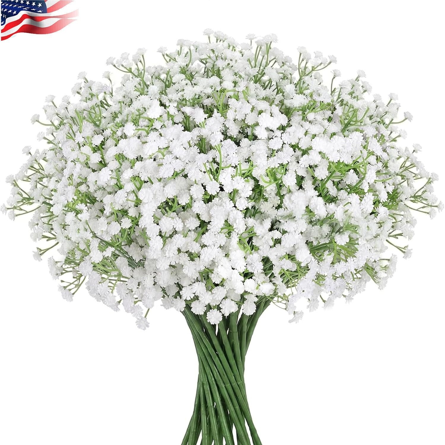 30Pcs Artificial Flowers Baby Breath Gypsophila Bunch Real Touch Fake Plants USA