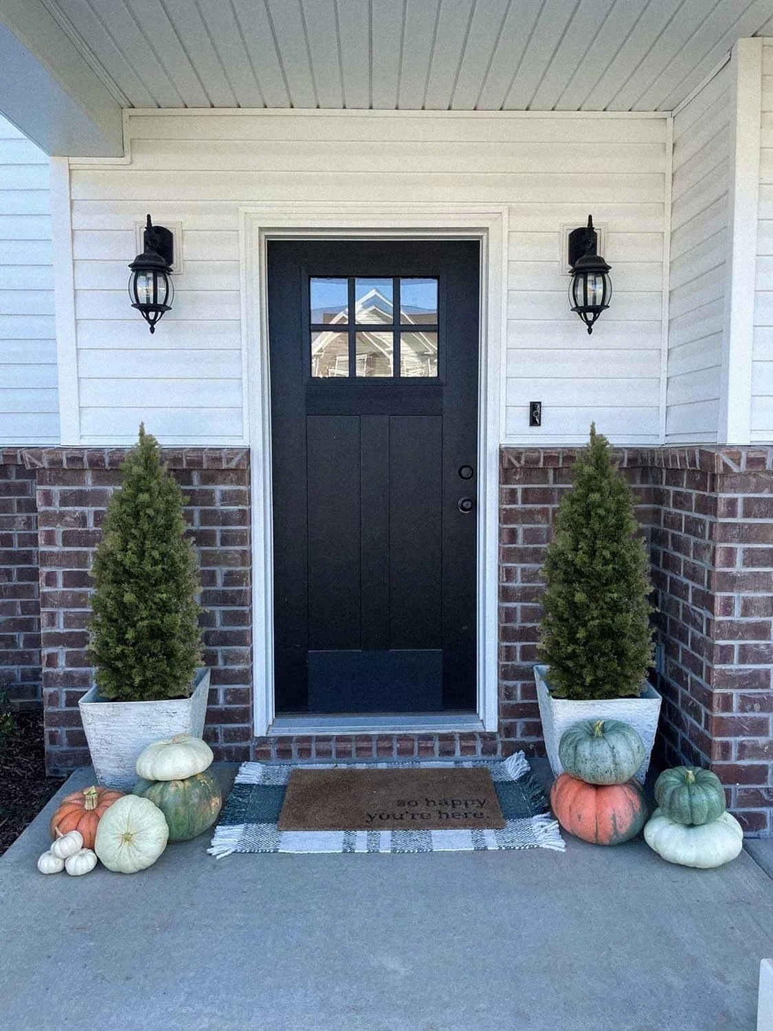 5ft Tall Fake Pine Cypress Trees for Front Door – Set of 2