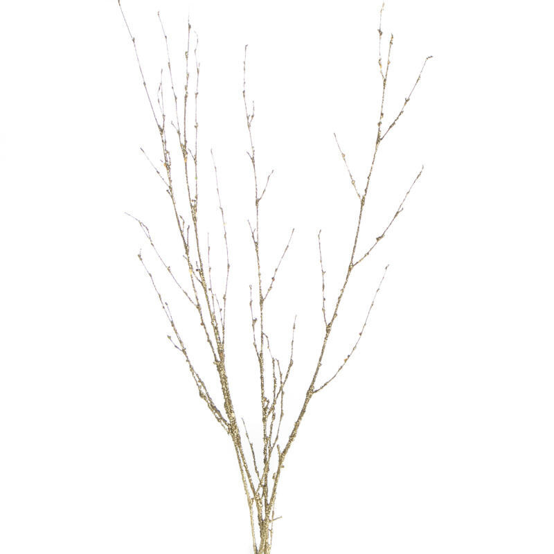 Factory Direct Craft Package of 12 Sparkling Gold Artificial Twig Picks