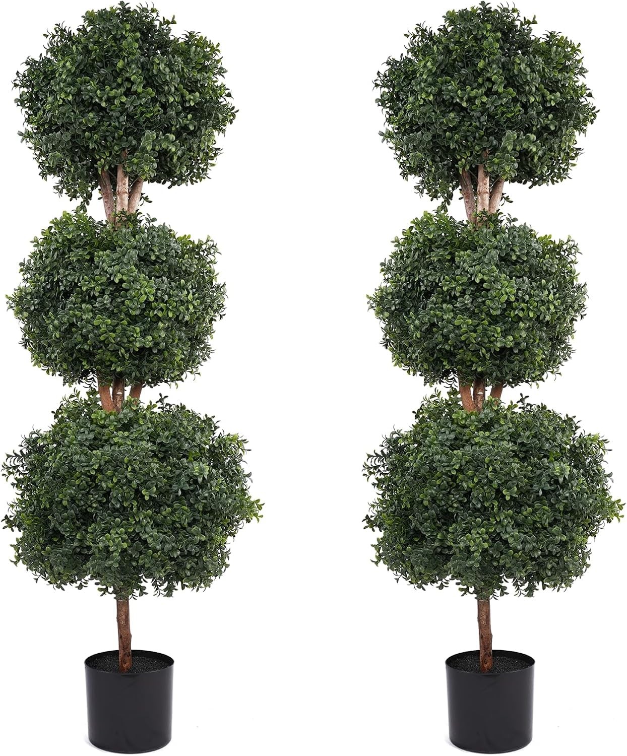 47in Artificial Three-Boxwood Planting Garden Tree 4FT, Artificial Garden Out…