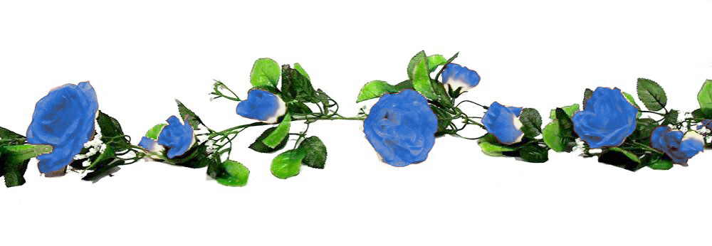 Rose Garland Set of 2 68in Blue