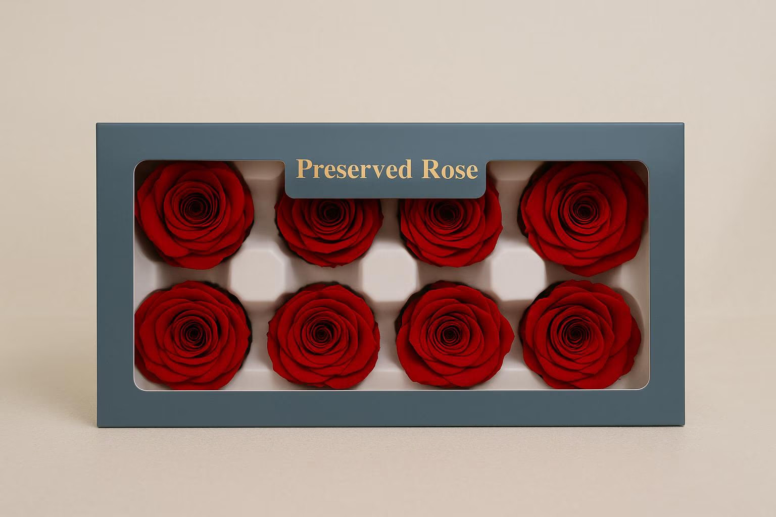8 Preserved Red Roses Real Eternal Flowers DIY Crafts Wedding Gift Decor