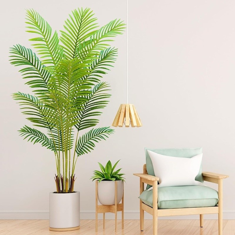 Realistic Artificial Palm Tree Indoor Faux Plant Easy Care Home Decor Gift New