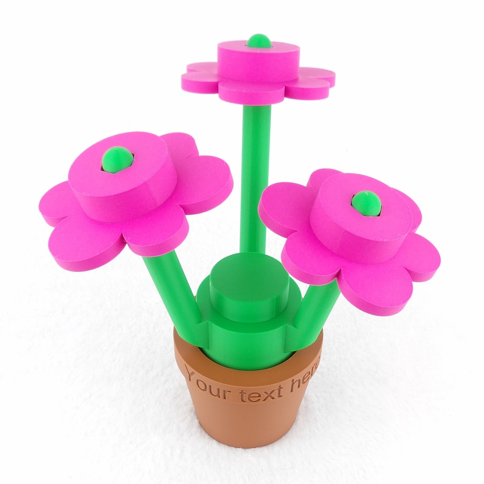 Big Brick Flower – 3D Printed – Life-Size Blocks – Custom color options