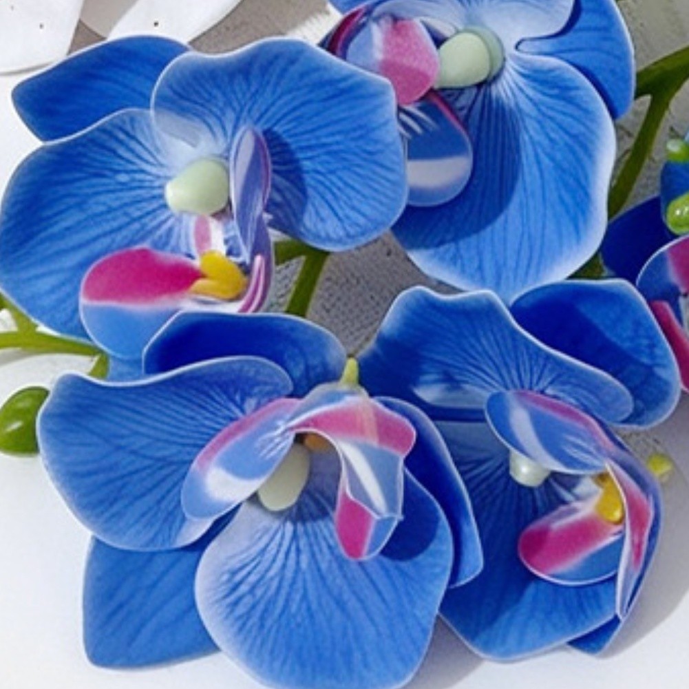 Artificial Butterfly Orchid Flower Plant for Tabletop Decor 38cm Height