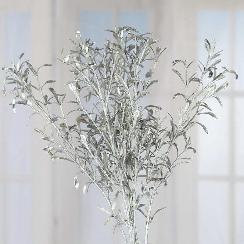 Package of 6 Artificial Rosemary and Clear Diamond 16″ Floral Sprays
