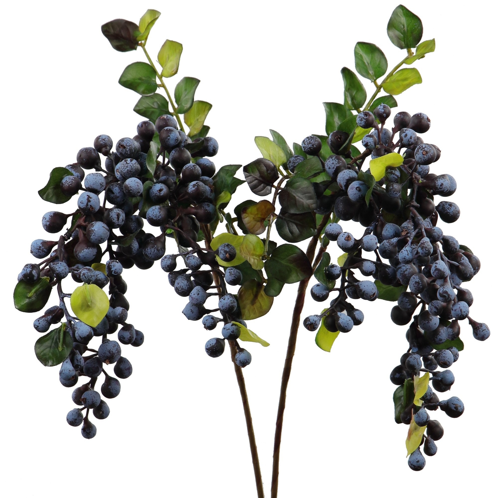 Rinlong 2Pcs Artificial Blueberries Fake Berries Stems Hanging Spray Frosted …