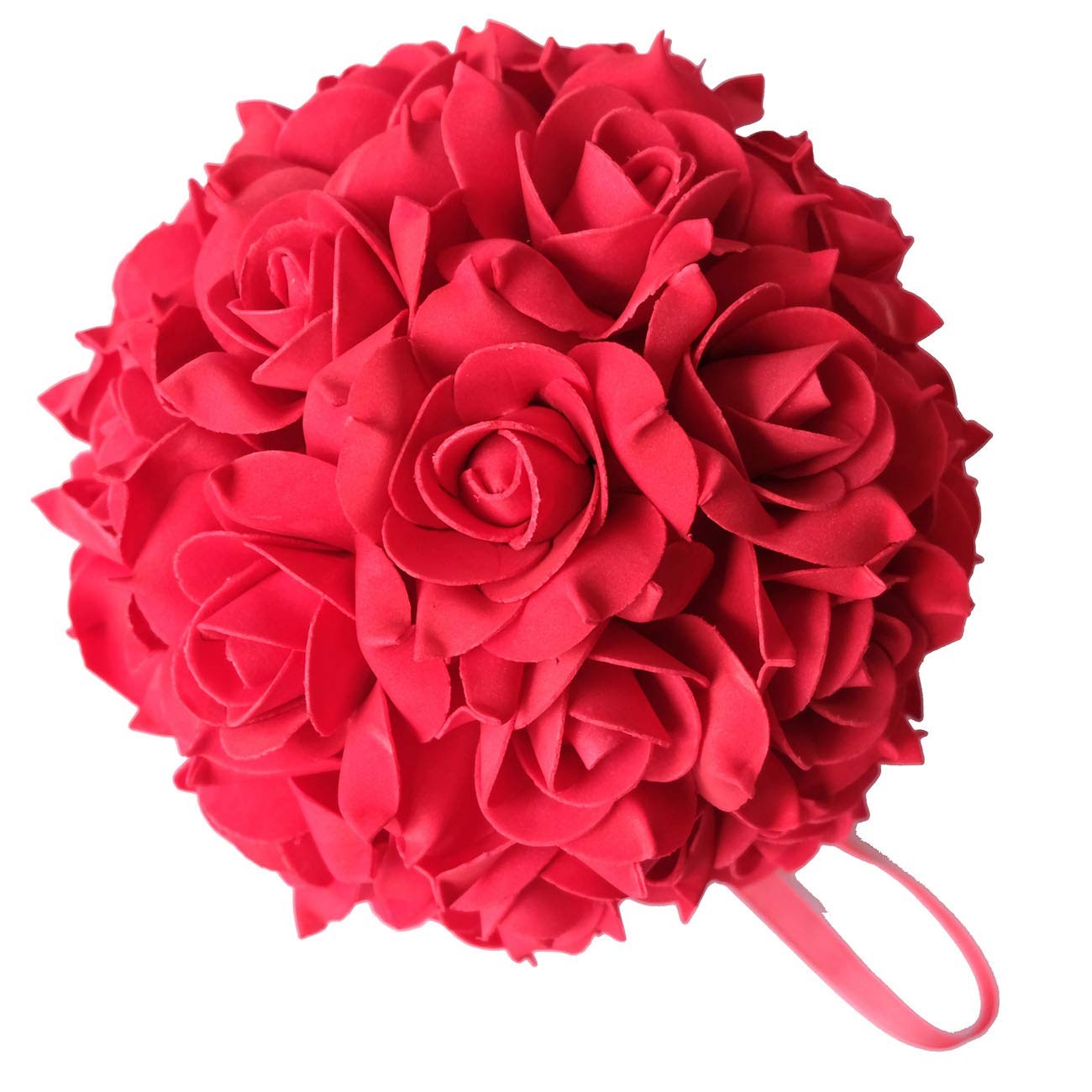2 PCS 8in Artificial Red Kissing Flower Balls Roses Home Wedding Decor