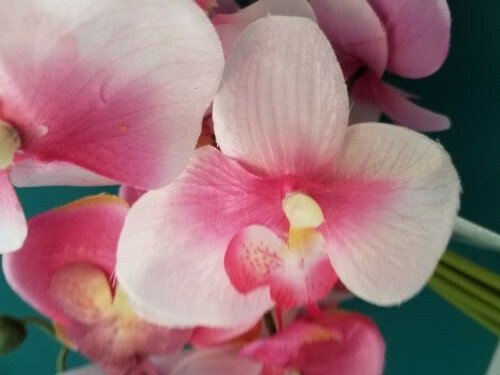 (lot of 2) NWT Artificial Silk Orchid Bouquets. Bright Ideas Joann