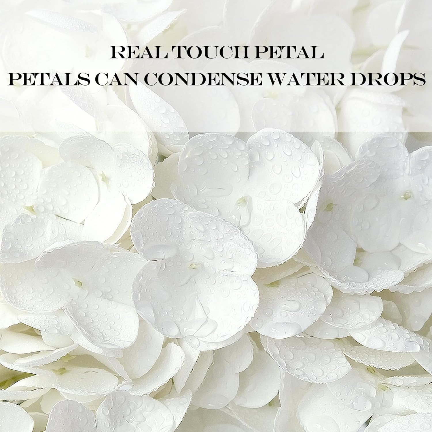 White Hydrangea Artificial Flowers, 3Pcs Large 21” Royal Real 3pcs,